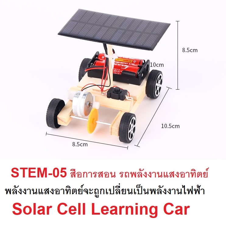 RELUX สื่อการเรียน STEM ประดิษฐ์รถพลังงานแสงอาทิตย์ Solar Car Toy เสริมสร้างอัจฉริยะในวัยเด็ก STEM-05 *ไม่มีแบตชาร์จให้*